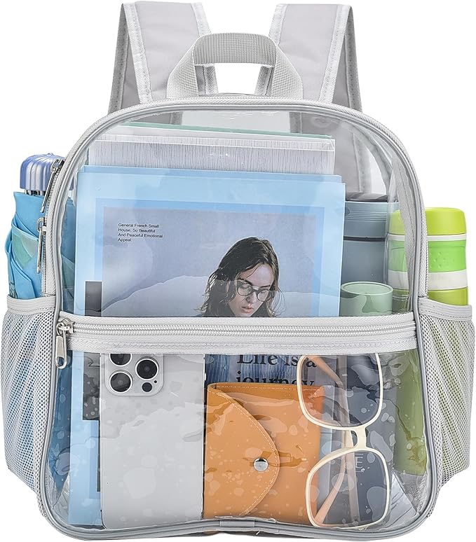 USPECLARE Clear Backpack for Stadium Approved 12×6×12, Water proof Clear Bag for Stadium Events and Concert Work Sport Event