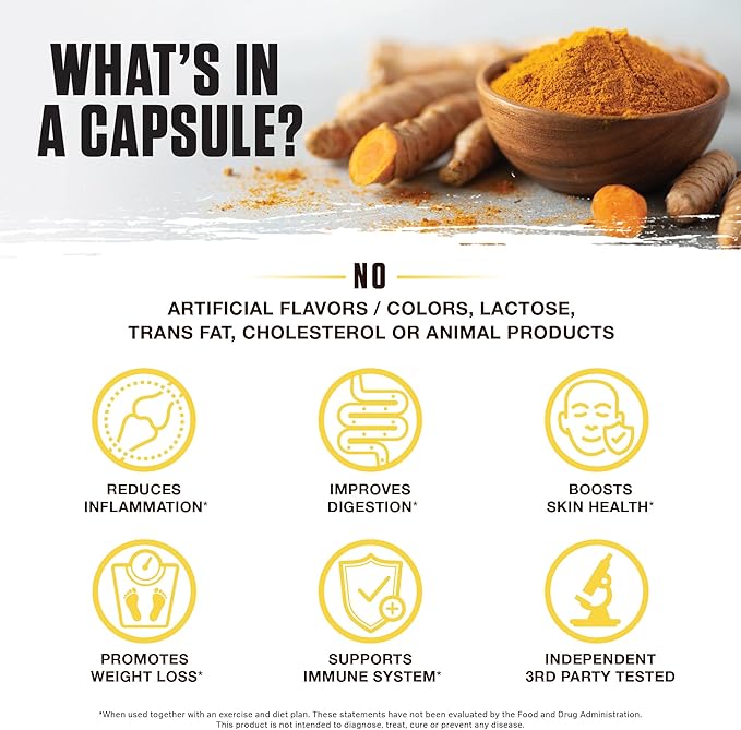 Ambrosia Golden Super Turmeric | Bioavailable Curcumin | Support Healthy Gut & Brain Health | Joint Support | 765mg of Active Curcuminoids | 60 Veggie Capsules (30 Day Supply)