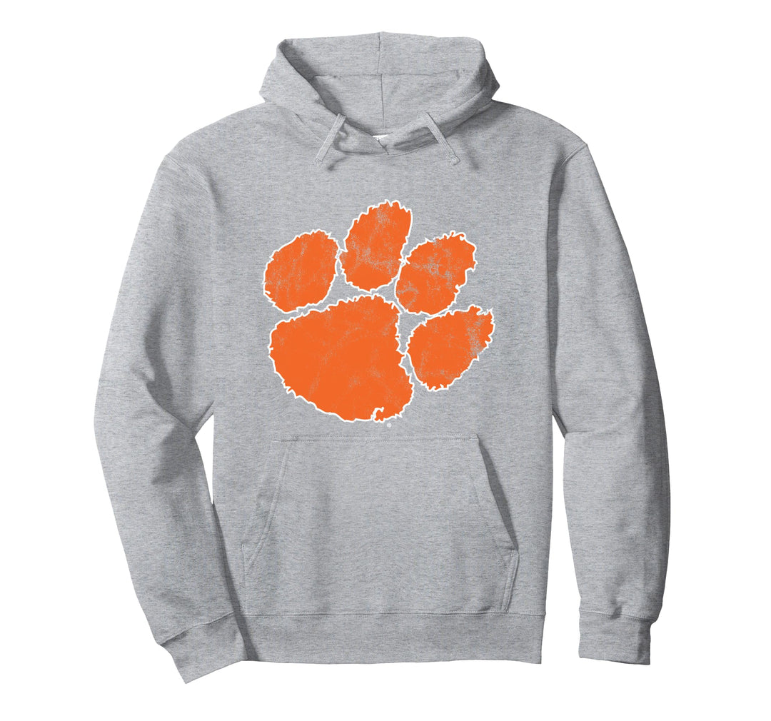Clemson University Tigers Distressed Primary Logo Pullover Hoodie
