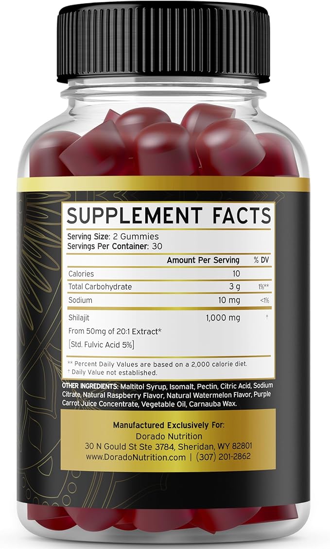 DORADO NUTRITION Shilajit Gummies for Men & Women (60 Gummies) and Colostrum Supplement 1000mg Per Serving