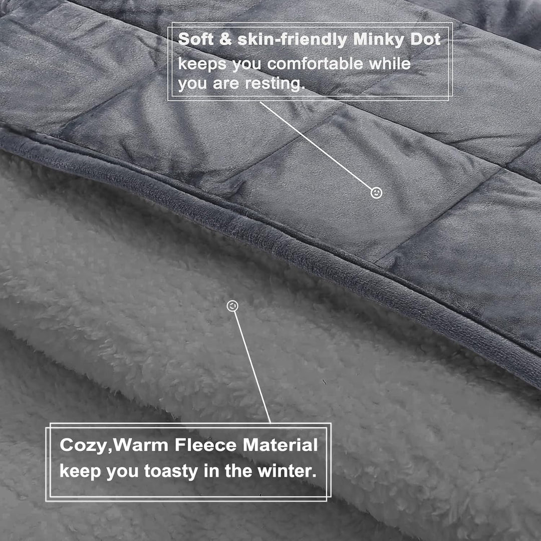 20 lbs Double Couple Sherpa Fleece Weighted Blanket | Plush Heavy Throw for Adults