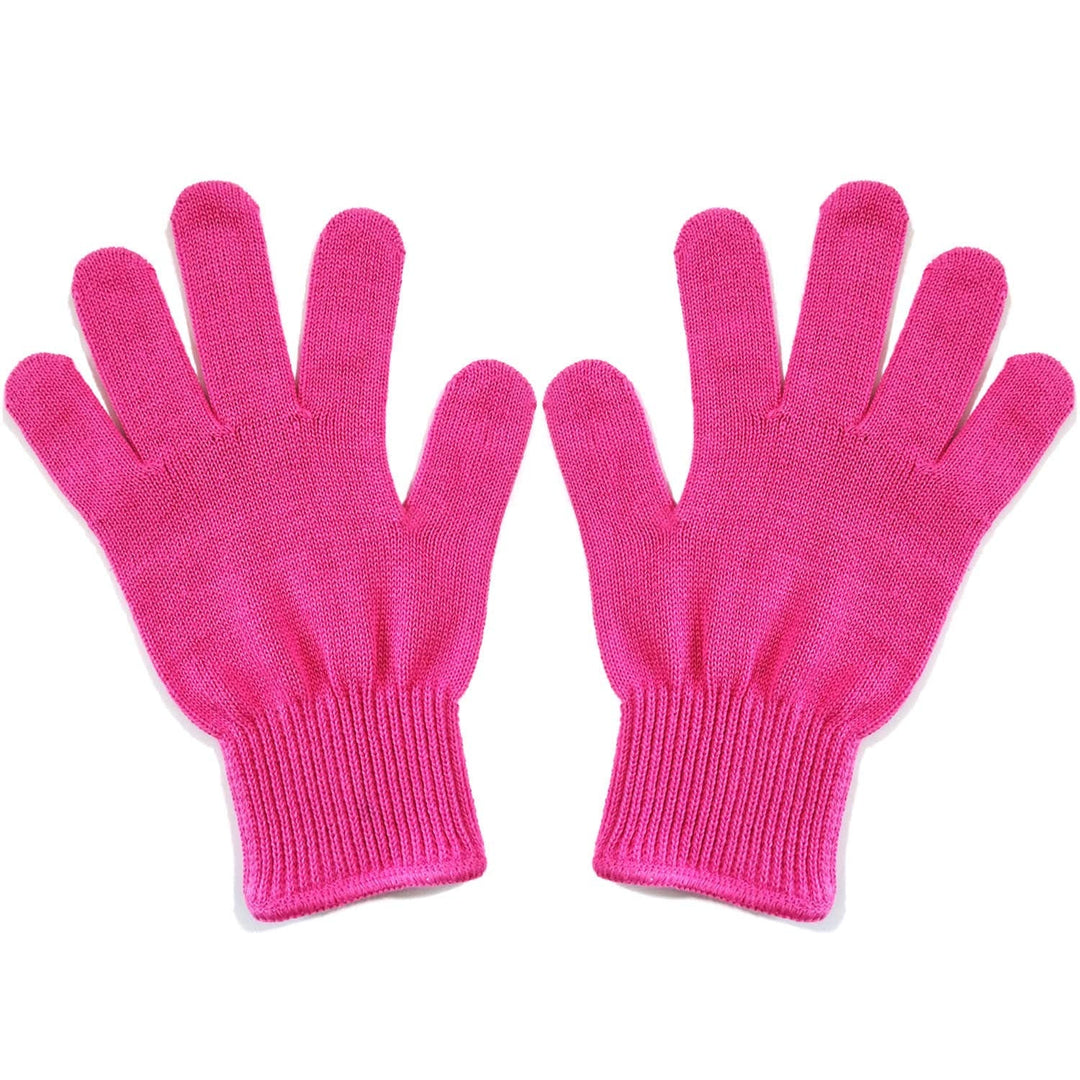 Lessmon 2 Professional Heat Resistant Gloves for Hair Styling Heat Blocking for Curling, Flat Iron and Curling Wand Suitable for Left and Right Hands, Pink