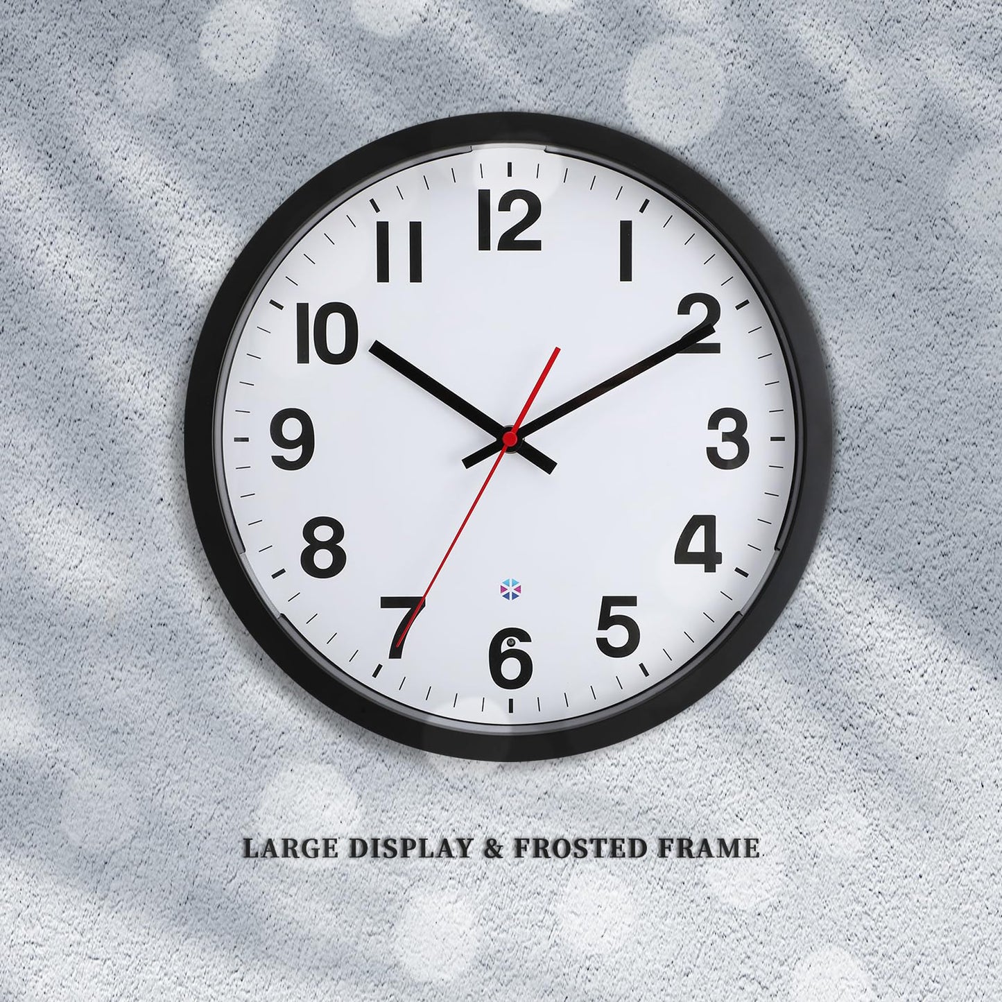 eYotto Lumineux Horloge Murale Night Light Wall Clock, 12 Inch Glow in The Dark Silent Wall Clocks Battery Operated Battery Operated Decor for Bedroom Kitchen Living Room Bathroom Gift