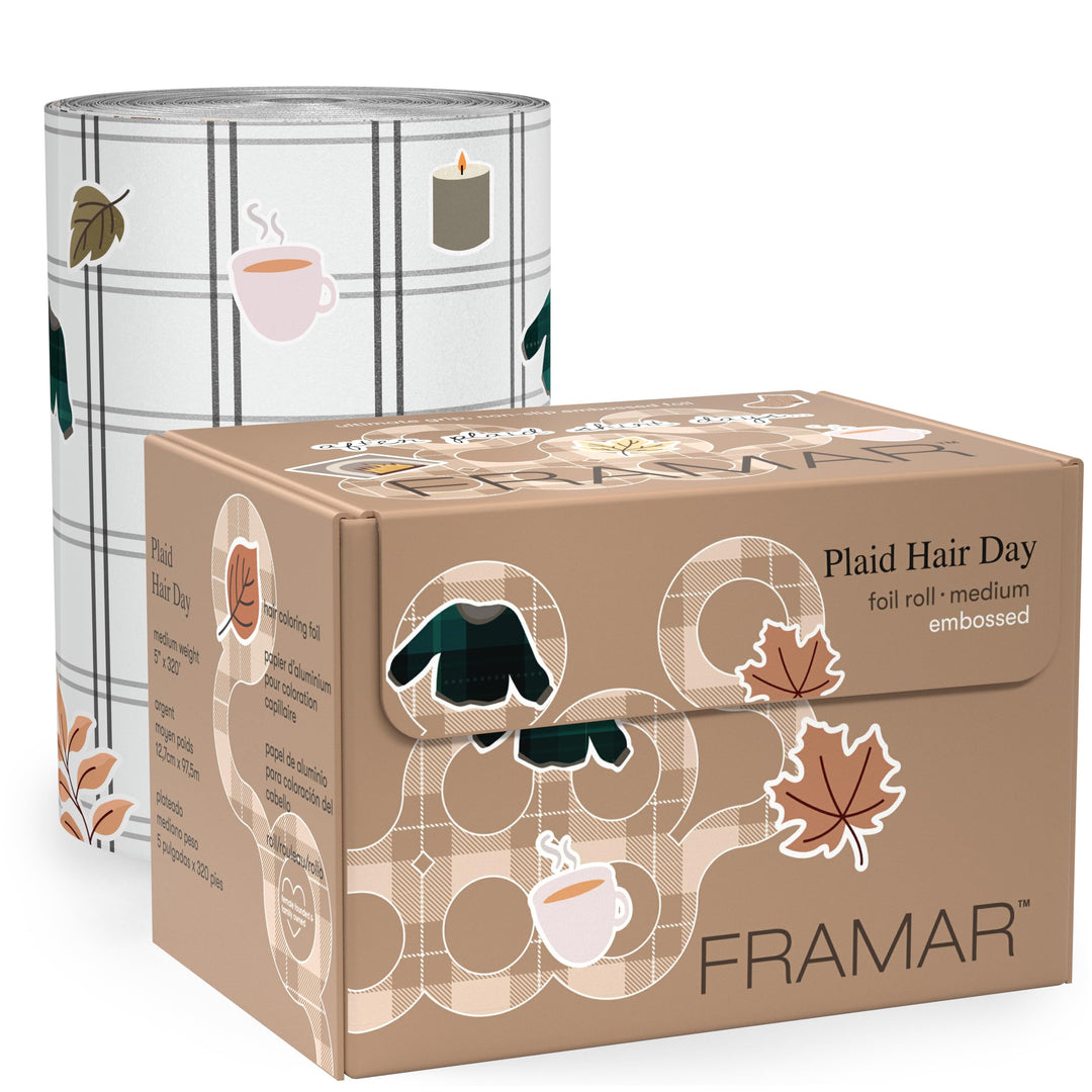 FRAMAR Plaid Hair Foil – Hair Foils For Highlighting Long Hair, Salon Foil For Hair Highlighting, Salon Foils For Hair Highlighting Kit, Salon Foils For Hair Stylist, Embossed – 320 ft