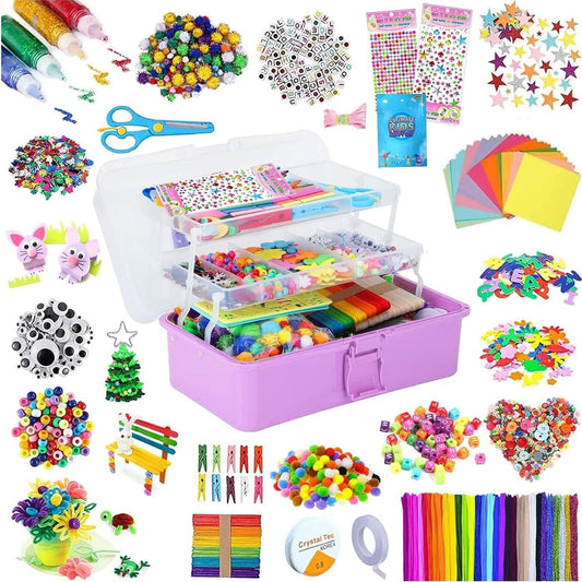 zycBernoi 3000+ Pcs Arts and Crafts Supplies for Kids - Kids Craft kit for Boys & Girls - Craft Box Gift for Ages 4-6, 6-8, 8-12