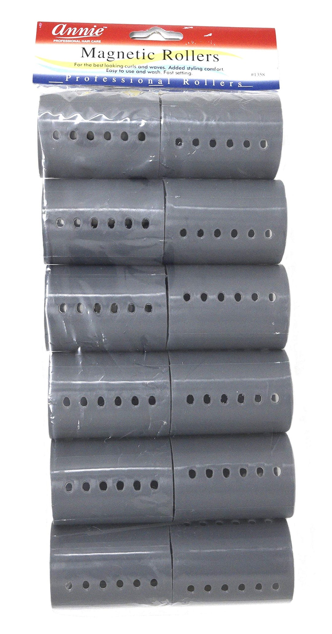 Annie Magnetic Rollers 12 Count Gray 2'' #1358