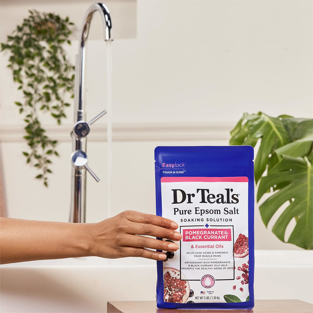 Dr Teal's Pure Epsom Salt, Pomegranate & Black Currant, 3 lbs