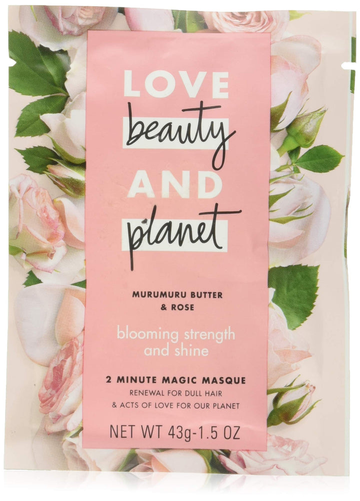 Love Beauty and Planet 2 Minute Magic Masque for Unisex, Murumuru Butter and Rose, 1.5 Oz