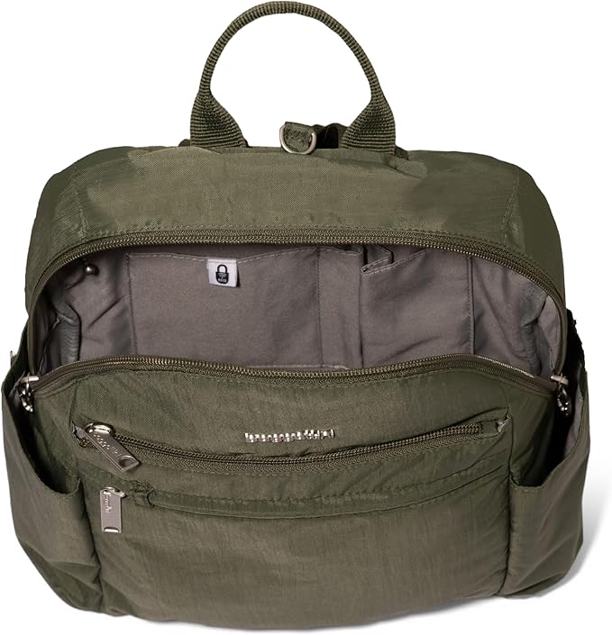 Baggallini Securtex® Anti-theft Vacation Travel Backpack 10x13 Slash-Resistant Nylon Daypack w/RFID