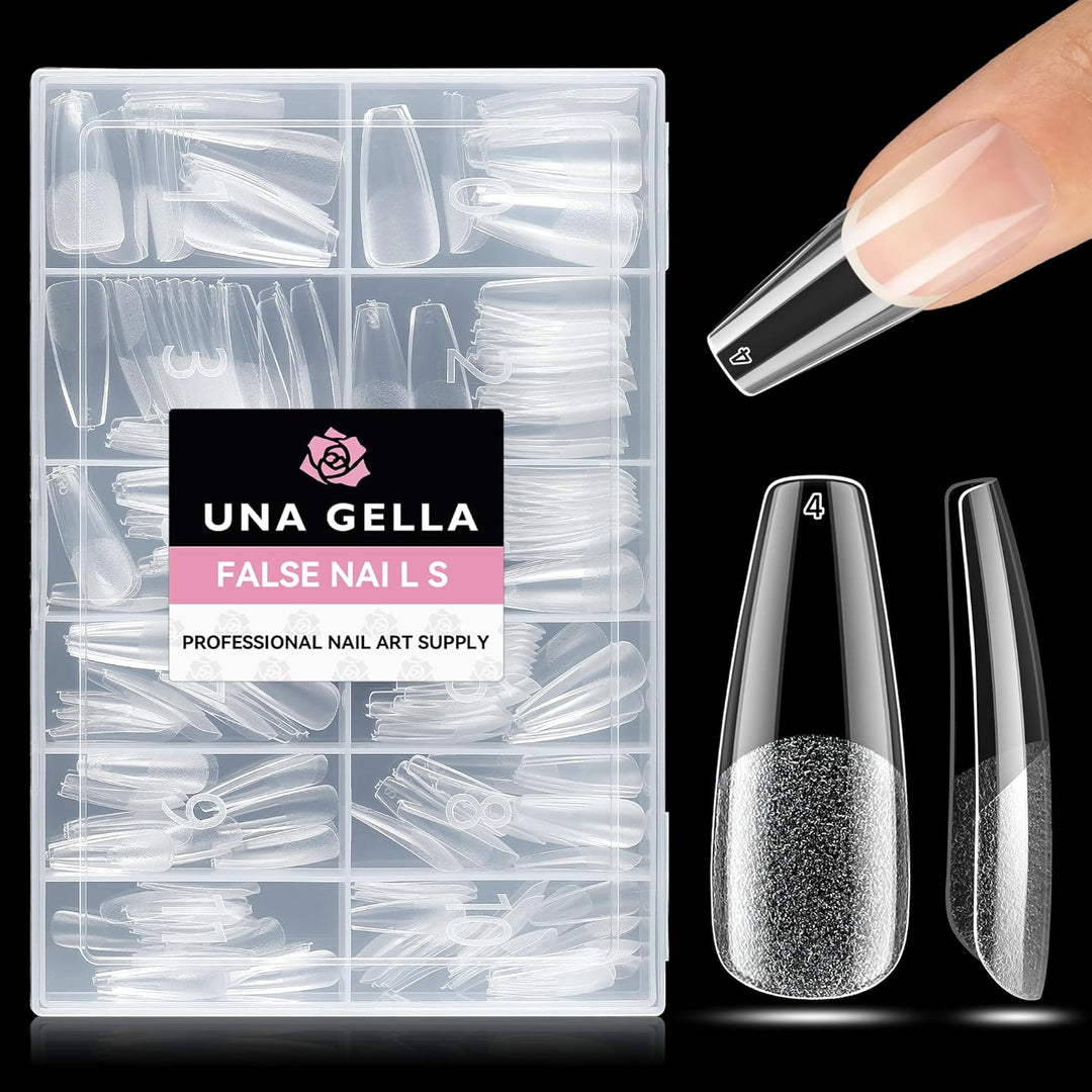 XXL Square Gel Nail Tips | 120 PCS Extra Long | No C Curve | DIY Home Use