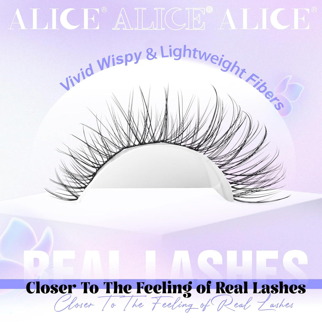 ALICE DIY Natural Lash Clusters | Wispy Anime Cat Eye | 10-16mm, 144 Pcs