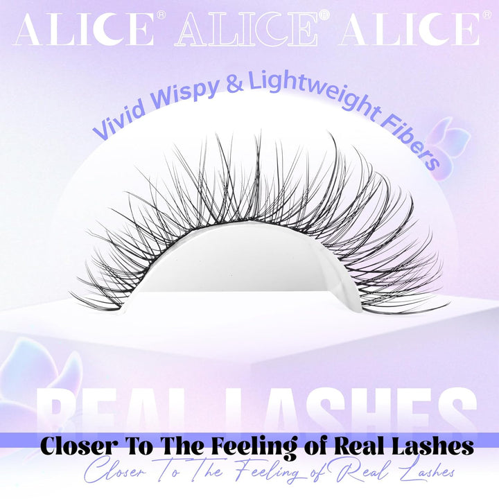 ALICE DIY Natural Lash Clusters | Wispy Anime Cat Eye | 10-16mm, 144 Pcs