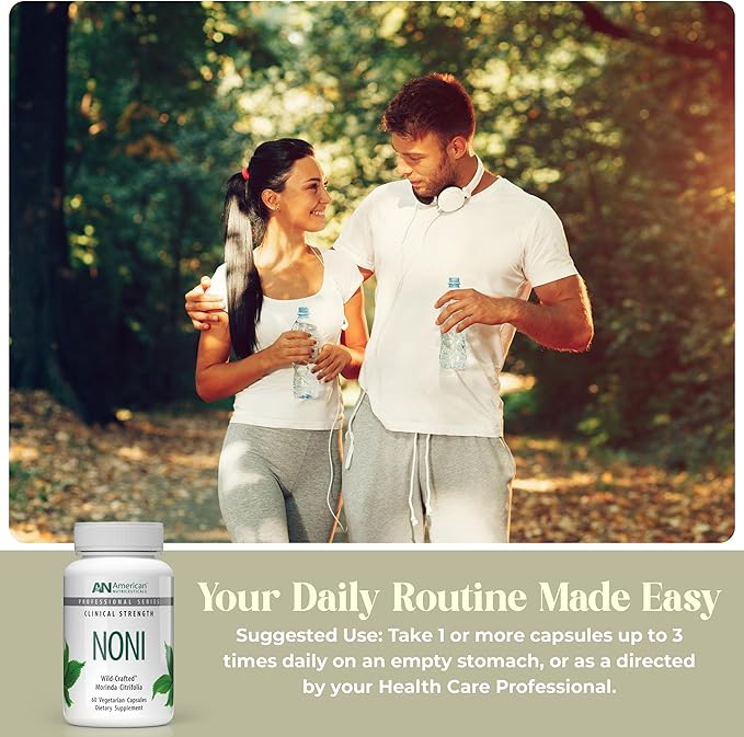 American Nutriceuticals – Noni – 60 Capsules – Powerful Adaptogen for Balanced Energy – 100% Whole Fruit Powder