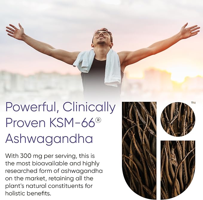 Ashwagandha KSM-66 Chews - Daily Stress, Cognitive Function and Mood Support Chewable Supplement, Bioavailable Full Spectrum KSM66 Ashwagandha Root Extract, Calm & Relaxation – Mixed Berry, 60 Count