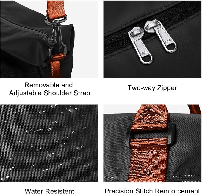 Travel Duffel Bag,Sports Tote Gym Bag,Shoulder Weekender Overnight Bag for Women