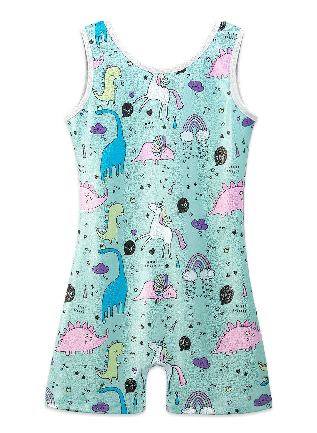 HOZIY Sparkly Dinosaur Print Gymnastics Biketards for Girls 5t Size 5-6 Leotards Unitards