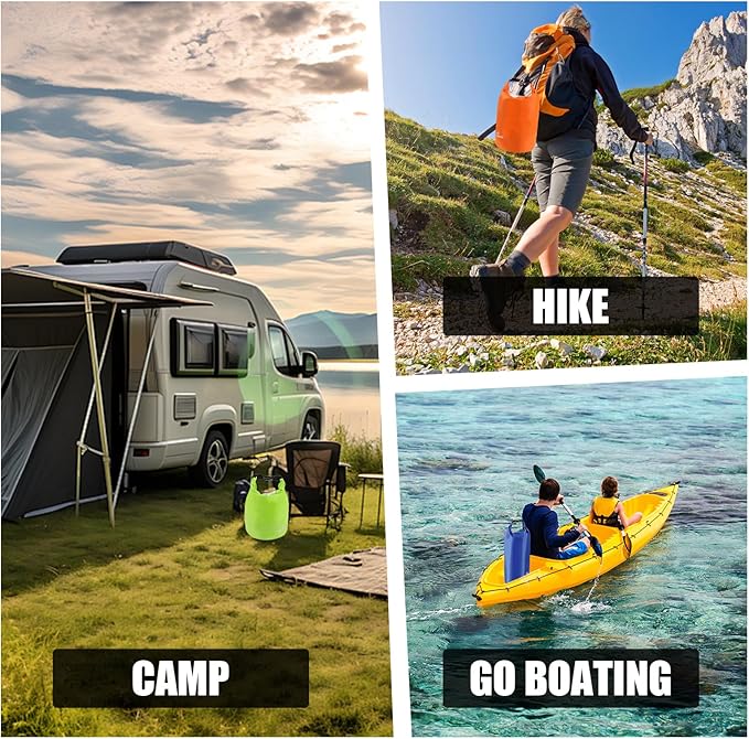 3-Pack Waterproof Dry Bag - 5L/15L/ 30L Ultralight Dry Sack Lightweight Roll Top Outdoor Accessories, Portable Clothes Wash Bag, Keep Gear Dry for Boating Swimming Camping Kayaking Beach