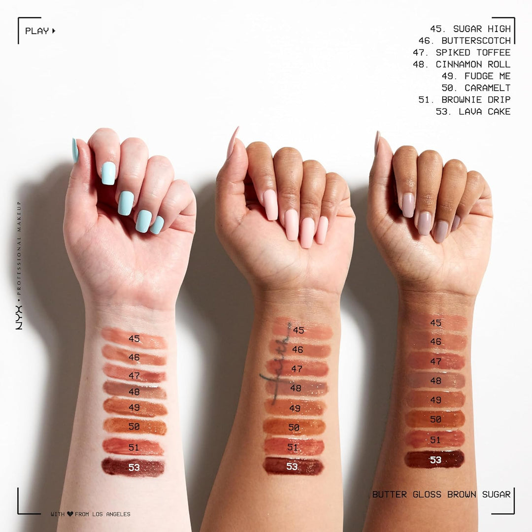 NYX Butter Gloss | Non-Sticky Lip Gloss in Tiramisu - Brown Shade