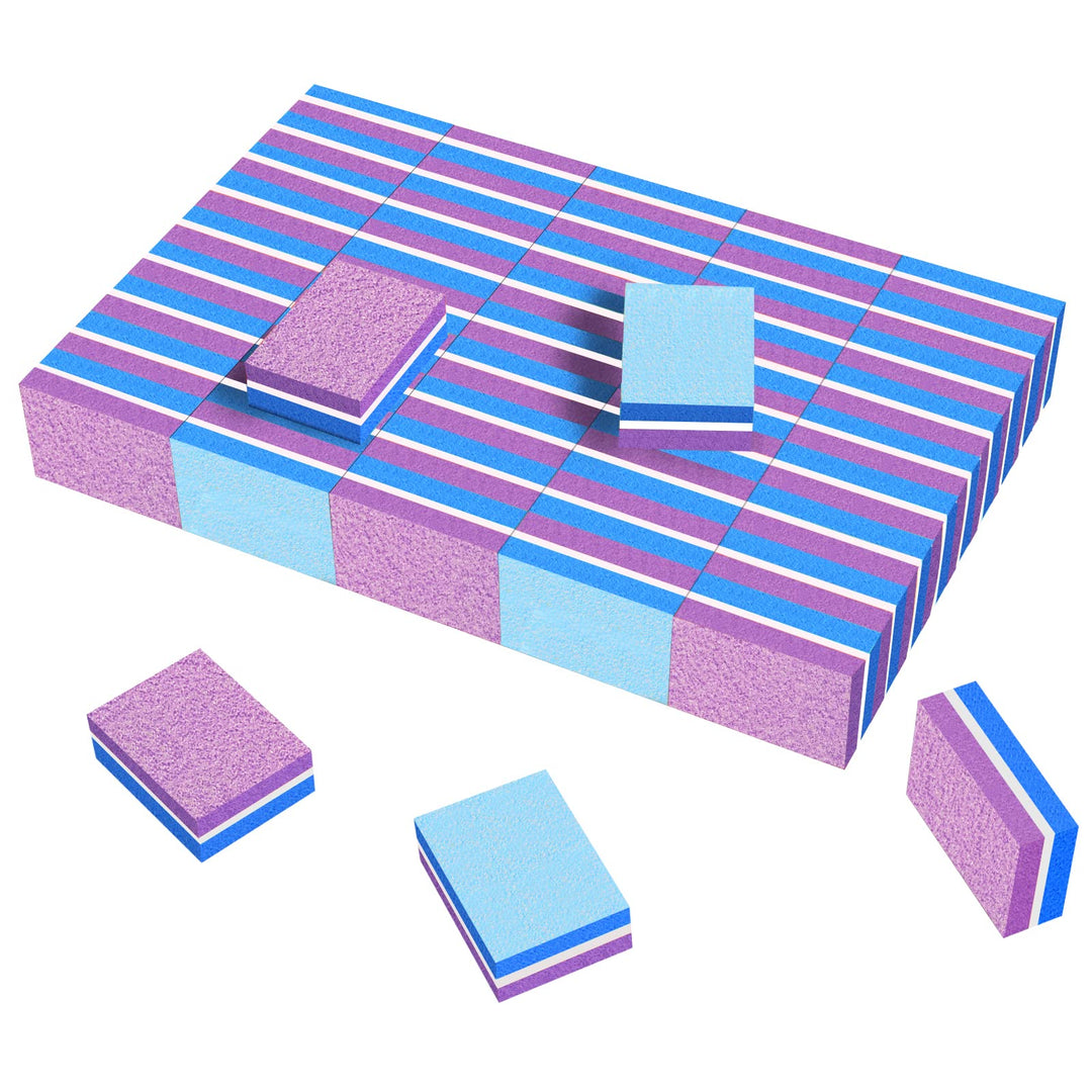 Cgbe Buffing Block, Double-Sided Nail Buffing Block, Colorful Sponge Nail Polish Sanding Buffer Strips Nail File Blocks Manicure
