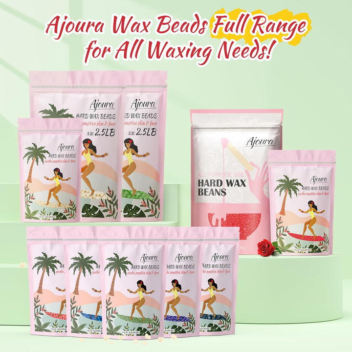 1Lb Ajoura Refill Wax Beans | Coarse Brazilian Wax for At-Home Hair Removal