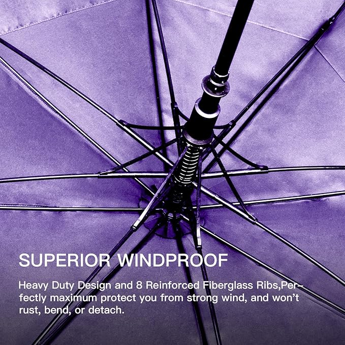 Auto Open Golf Umbrellas 62/68/72 Inch Extra Large Oversize for Business & Home, Ventilated Double Canopy Windproof Waterproof Stick Umbrella for Rain & strong wind