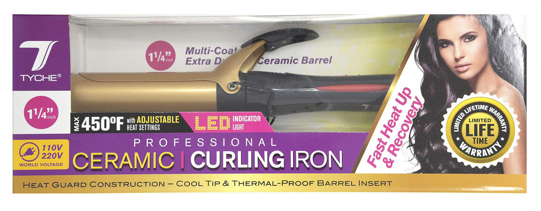 Tyche Professional Ceramic Curling Iron 1 1/4 inch