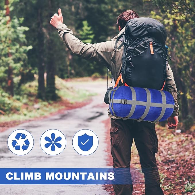 5 Pack Compression Stuff Sack 5 Assorted Size Sleeping Bag Stuff Sack Ultralight Sleeping Bag Cover Space Saving Gear for Travel Outdoor Camping Hiking Backpacking