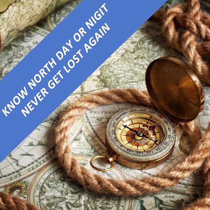 Camping Survival Compass for Hiking, Kids, Camping Hunting, Outdoor Military Navigation Tool