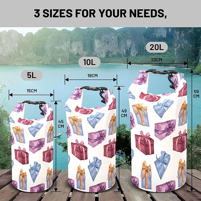 Waterproof Dry Bag,Gift Box Small Waterproof Backpack 5L/10L/20L Floating and Lightweight Bags for Kayaking, Boating, Fishing, Swimming and Camping