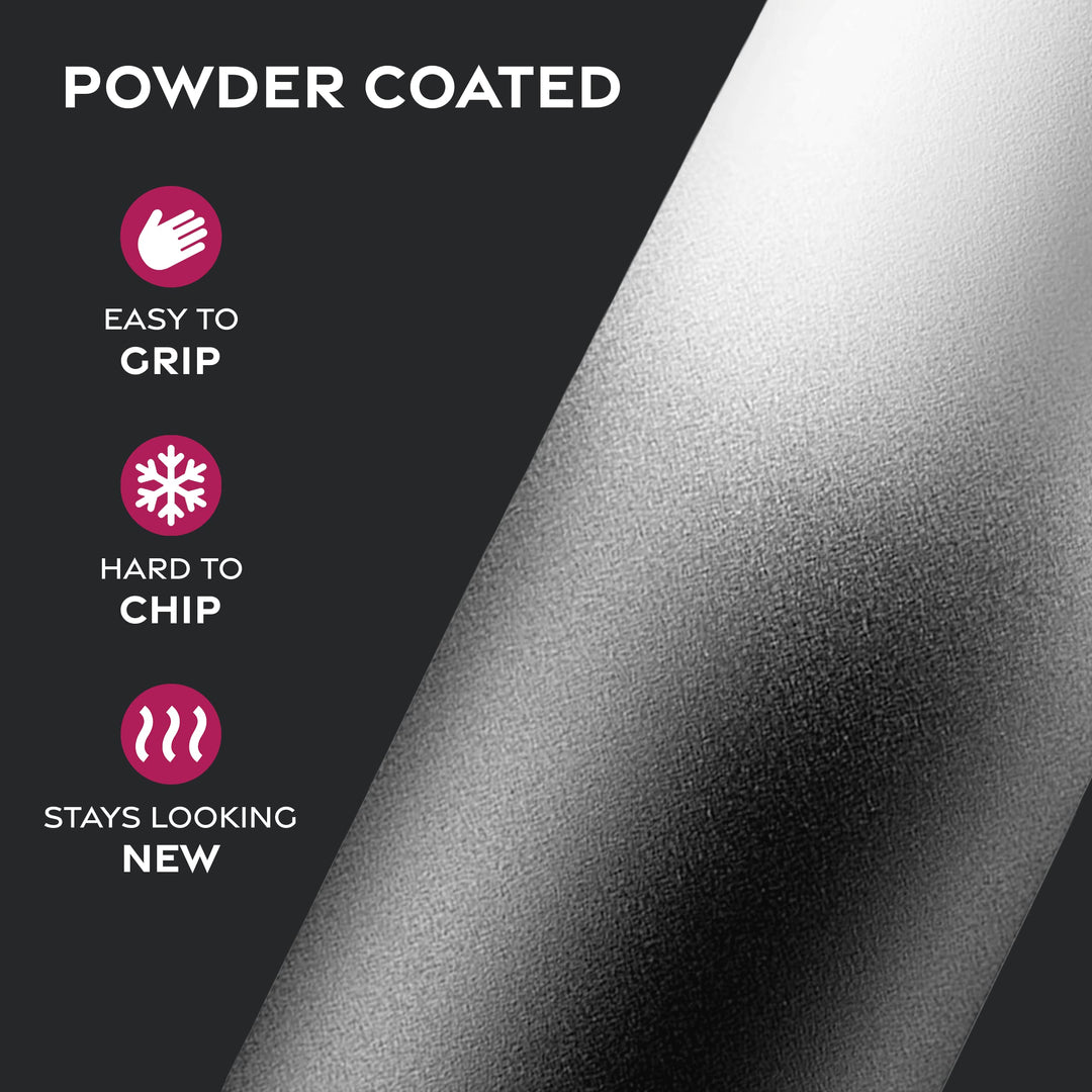 FineDine Triple Walled, Insulated Water Bottles with Straw - 64 Oz Stainless Steel Metal Bottle W/ 3 Leak Proof Lids - For Travel, School, Sports, Gym / Men, Women & Kids - Dreamy Black-White