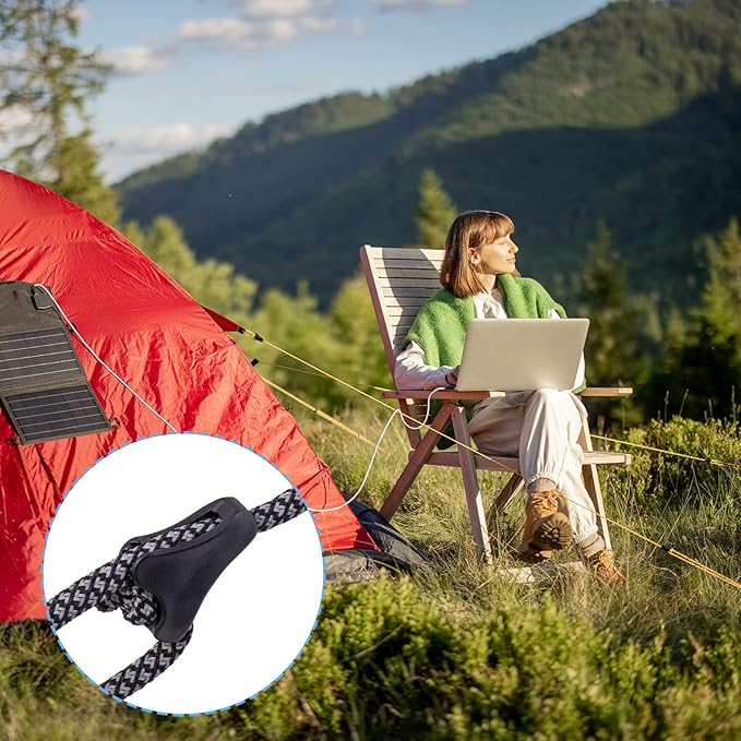 30 Pack Ultralight Guyline Tensioners Black Tent Cord Rope Adjuster Tighteners for Outdoor Camping Hiking Tarp Canopy Shelter