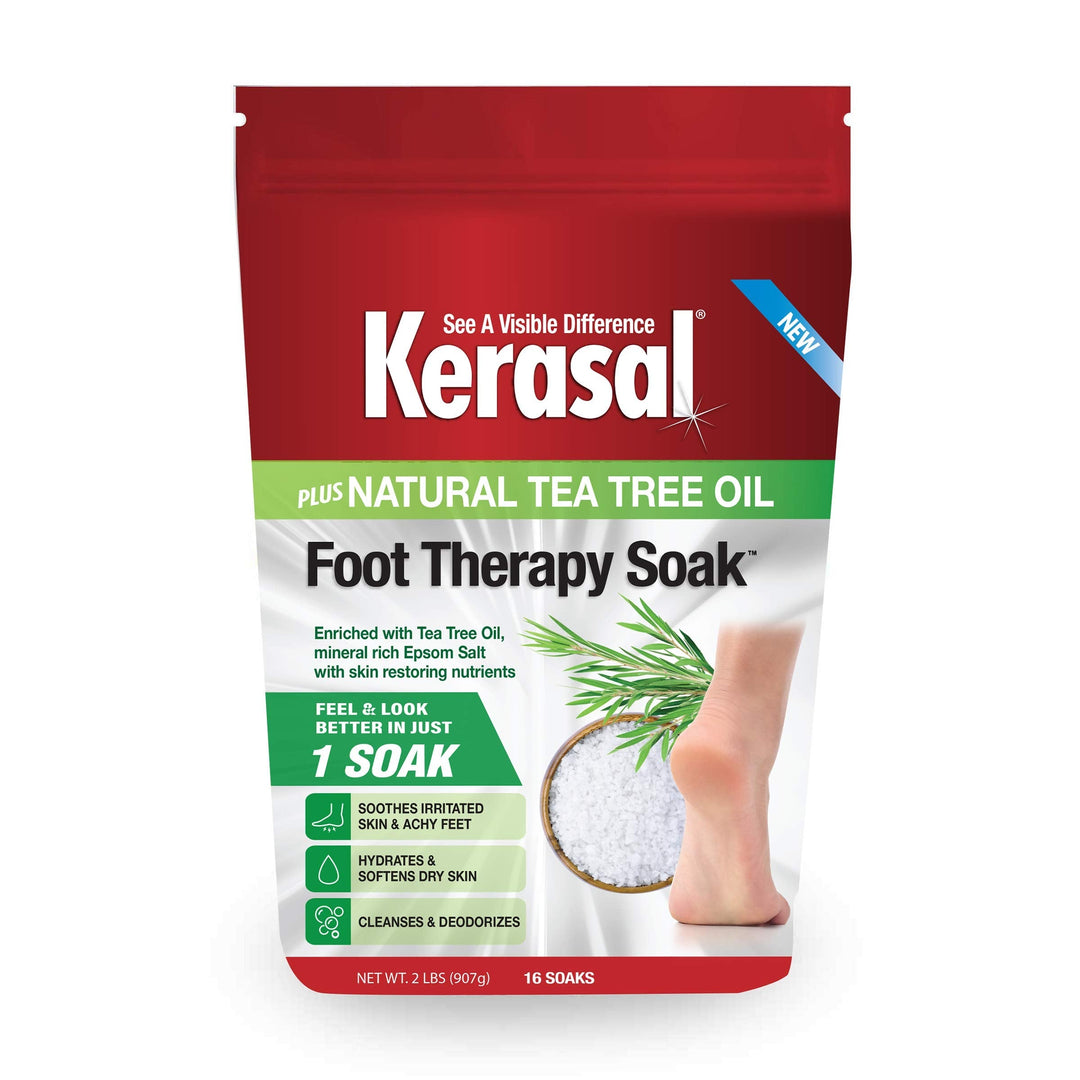 Kerasal Foot Therapy Soak, Foot Soak For Achy, Tired And Dry Feet, 2 Lbs And Kerasal Nighttime Intensive Repair Foot Masks, Foot