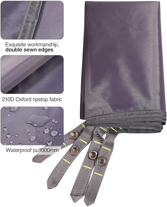 REDCAMP Waterproof Camping Tent Tarp - 71"x83", 4 in 1 Multifunctional Tent Footprint for Camping, Hiking and Survival Gear, Lightweight and Compact