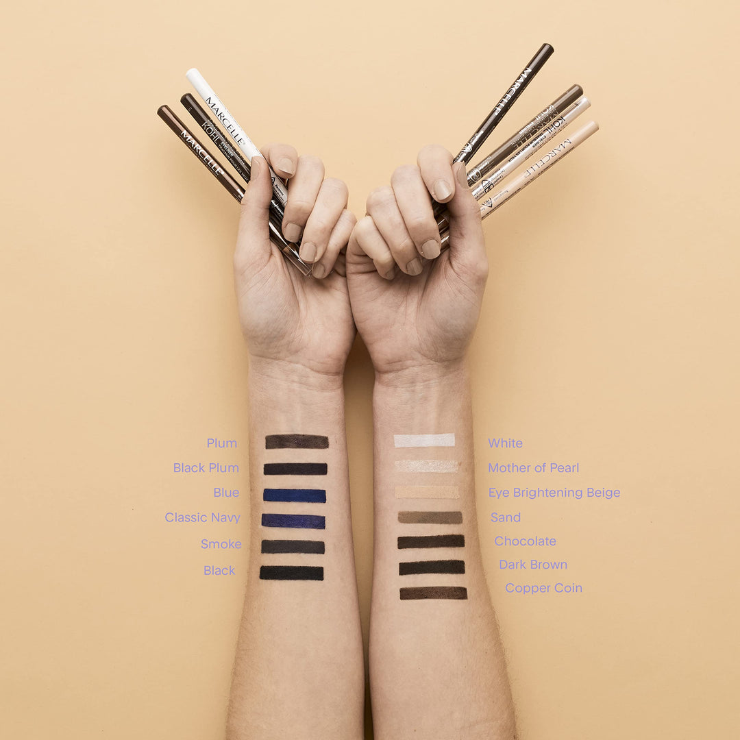 Marcelle Kohl Eyeliner, Smoke, Eye Pencil, Long-Lasting, Waterproof, Intense Colour, Fragrance-Free, Hypoallergenic, Recognized by CDA, Cruelty-Free, 0.04 Oz.