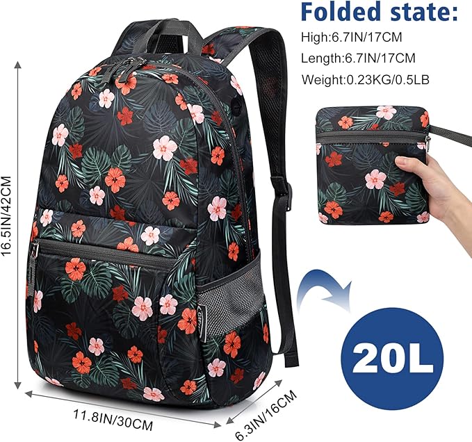 G4Free 20L Lightweight Packable Backpack Travel Hiking Daypack Foldable Backpack for Men Women