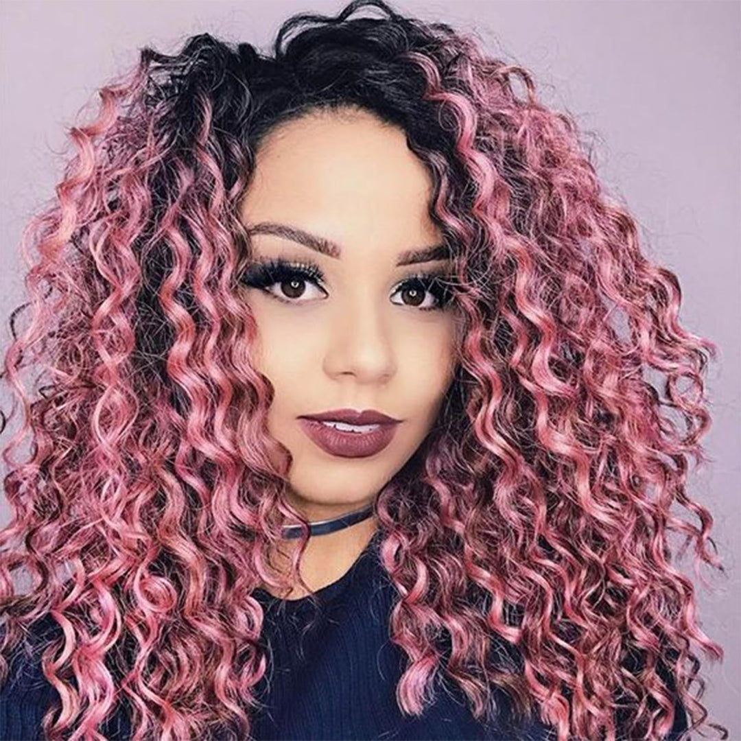 7 Packs GoGo Curl Crochet Hair 10 Inch Short Curly Crochet Hair for Women Water Wave Beach Curl Deep Twist Crochet Braids Synthetic Braiding Hair Extensions (10 Inch, P1B/pink)