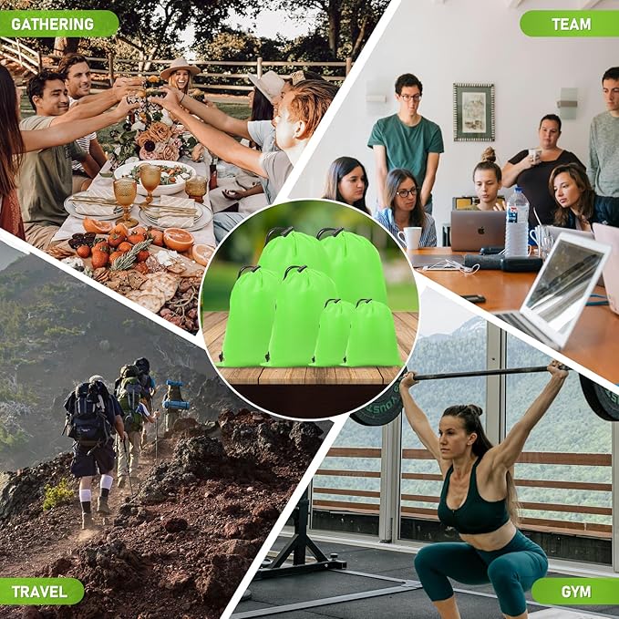 iMucci Upgrade Waterproof Drawstring Bag Sack Nylon Bag Ditty Bag for Gym Traveling, Hiking, Yoga, Shopping