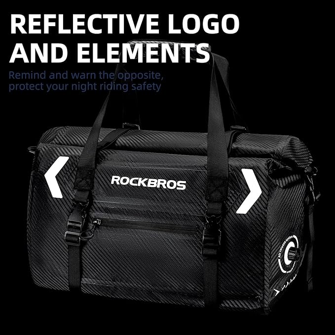 ROCKBROS Waterproof Duffel Bag 20-60L Motorcycle Travel Dry Duffel Bag for Motorcycling Boating Kayaking Camping Fishing Outdoor Adventure for Men Women