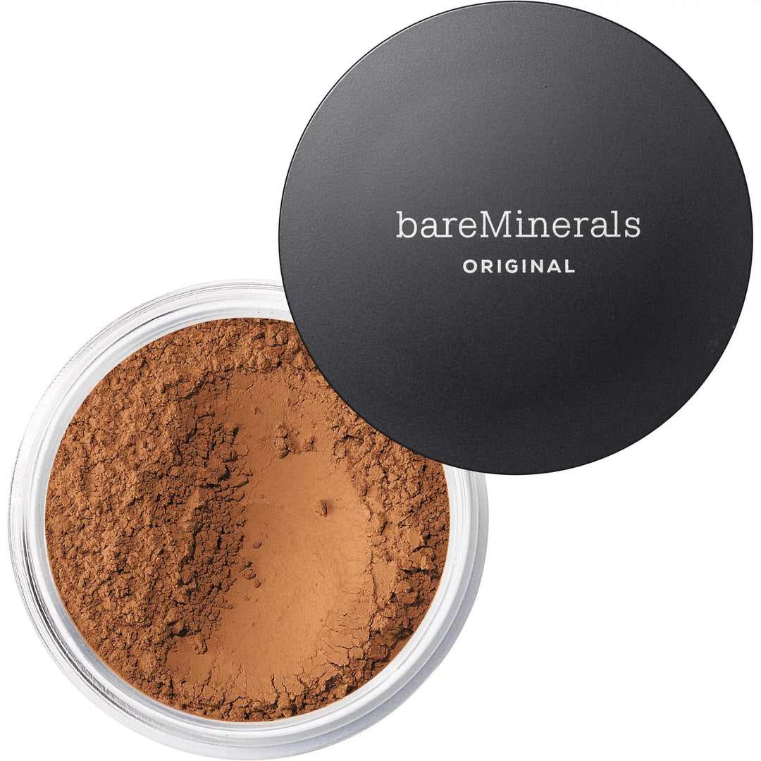 bareMinerals Original Loose Powder Foundation SPF 15, Lightweight Mineral Loose Powder Foundation Makeup, Buildable Coverage, Talc Free, Vegan (Golden Dark 25)