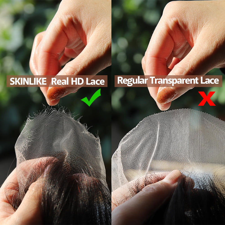 BEEOS 6x6 HD Lace Closure Only, Pre Plucked Body Wave Human Hair Closure 0.10mm Ultra-thin Invisible Melted Swiss HD Lace 14 Inch