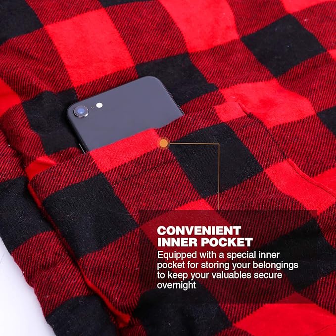 REDCAMP Outdoors Cotton Flannel Sleeping Bag for Camping Hiking Climbing Backpacking, Envelope Sleeping Bag with Compression Sack, Red Plaid 3lbs(79"x33"), Navy Blue 2lbs (75"x33")