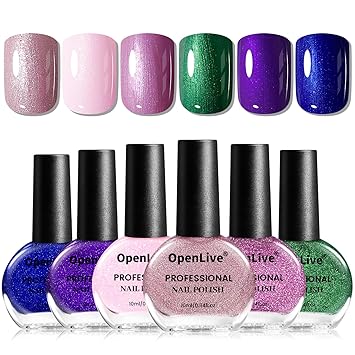 10ml Nude Pink Nail Polish Set 6 Colors Brown Red Purple All Seasons Neutral Color Quick Dry for Women Salon DIY Art