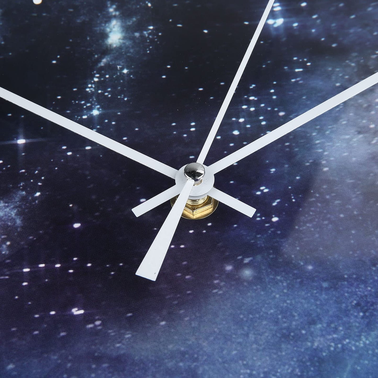 ACCSHINE Wall Clock Without Ticking Noises Silent Modern Large Battery Operated Wall Clock Easy to Read for Room Home Kitchen Bedroom Office School (Stars Blue)