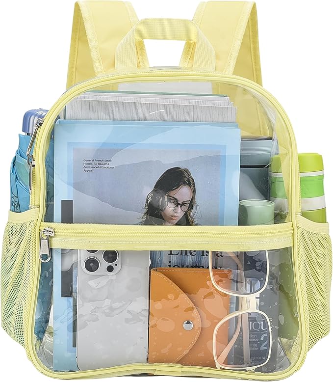 USPECLARE Clear Backpack for Stadium Approved 12×6×12, Water proof Clear Bag for Stadium Events and Concert Work Sport Event