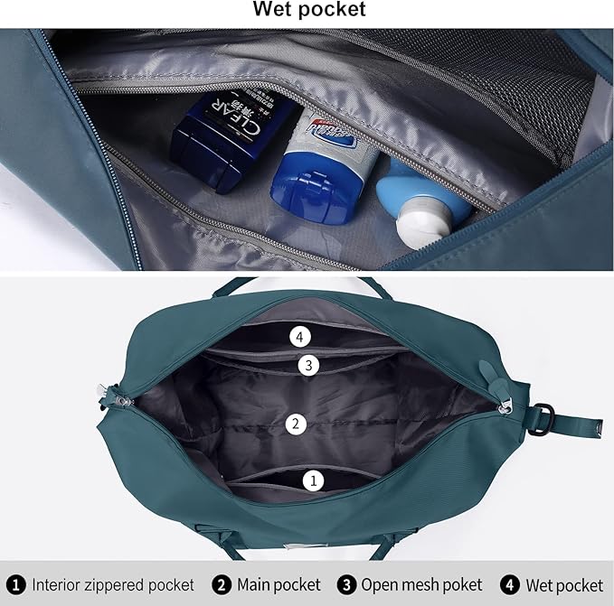 Travel Duffel Bag,Sports Tote Gym Bag,Shoulder Weekender Overnight Bag for Women