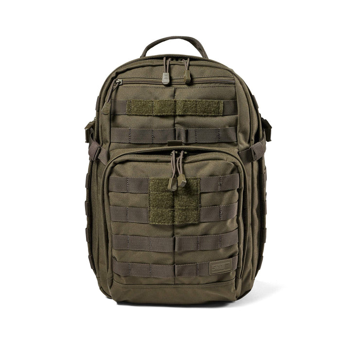 5.11 Tactical Backpack – Rush 12 2.0 – Military Molle Pack, CCW and Laptop Compartment, 24 Liter, Small, Style 56561, Ranger Green