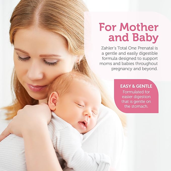 Zahler - Total One Prenatal Vitamins for Women (60 Count) Daily Multi Vitamin Prenatals with Folic Acid, Iron, Zinc & 19 Other Essential Vitamins & Minerals - Kosher Pre Natal Multivitamin Capsules