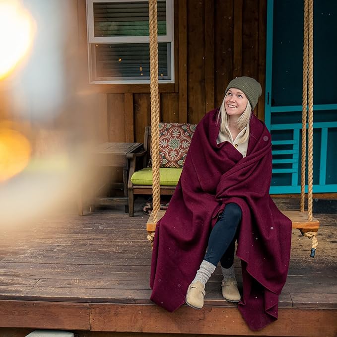 Arcturus Military Wool Blanket - Warm, Thick, Washable - Great for Outdoors, Camping, Stadium Blanket, Picnics, Travel - Car & Bushcraft Survival Kits, Large 64in x 88in 4.5 lb