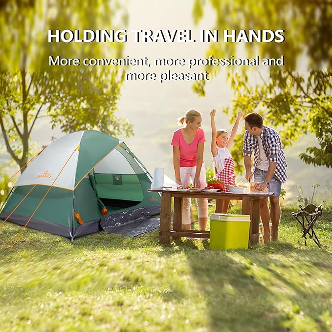 2-12 Person Tents for Camping Waterproof, Backpack Double Layer Tents, Perfect Picnics, Fishing and Backyard Camping