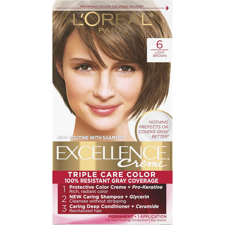 5RB Medium Reddish Brown Hair Color | L'Oreal Paris Excellence Creme – 8 Weeks Gray Coverage